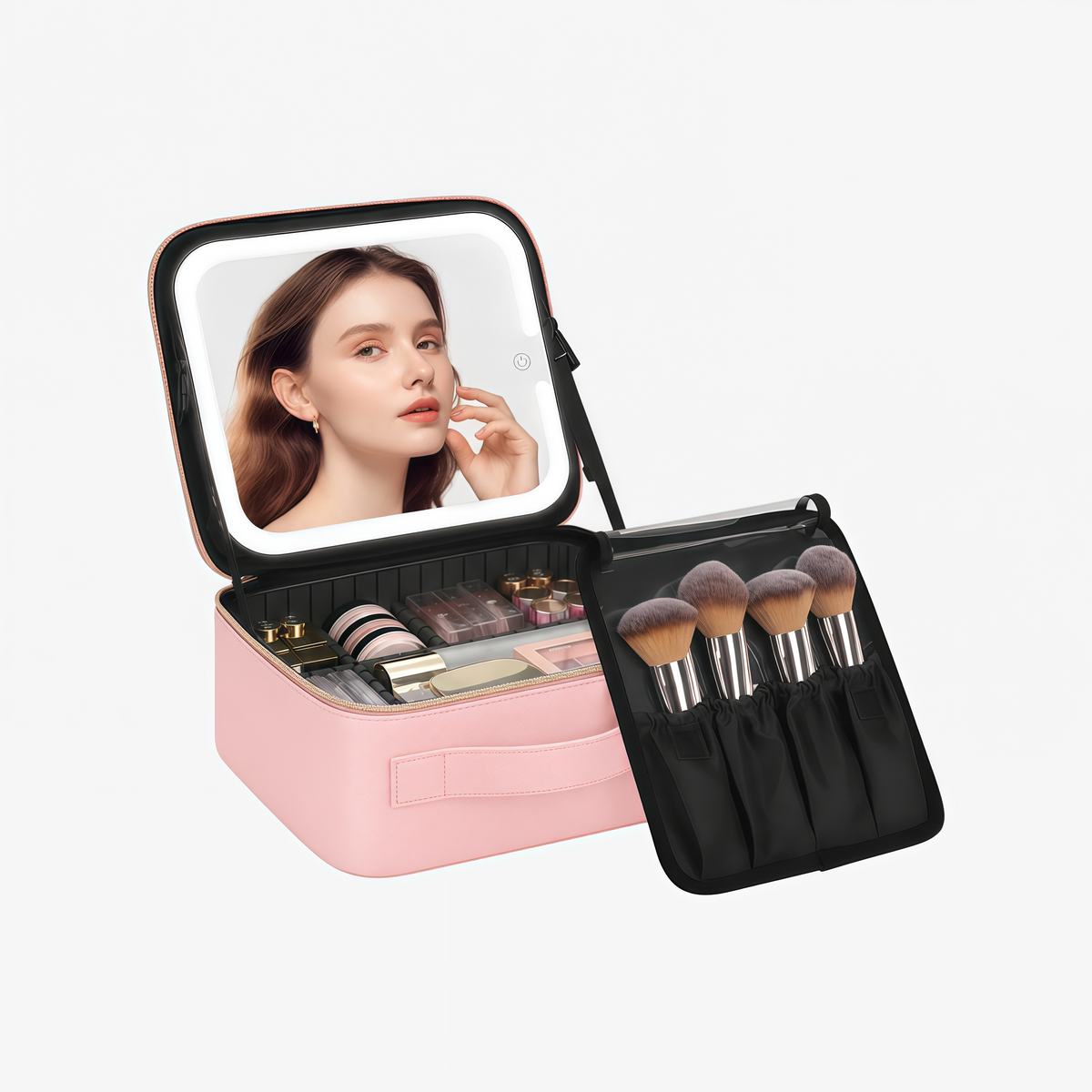 Caja de Maquillaje con Espejo LED