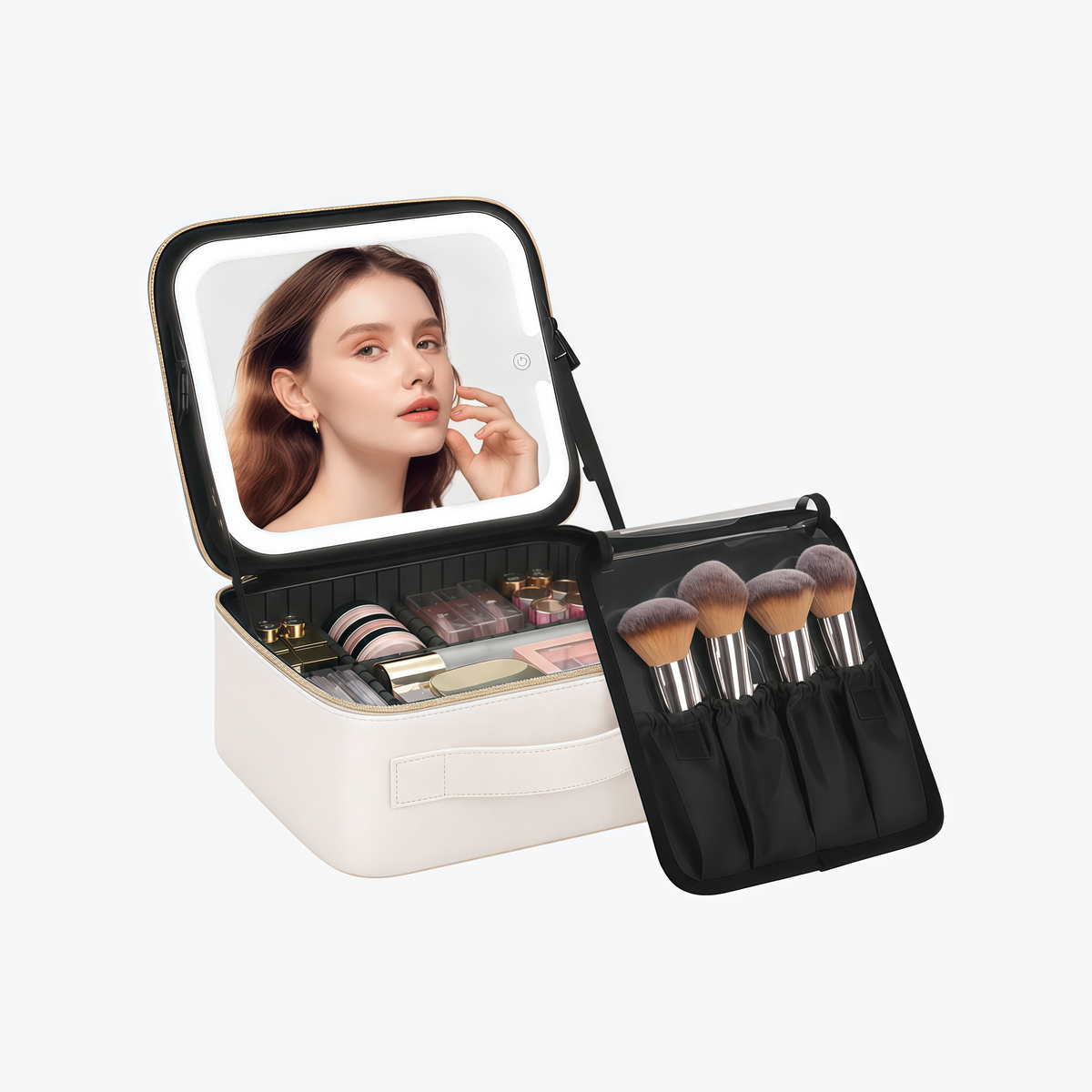 Caja de Maquillaje con Espejo LED