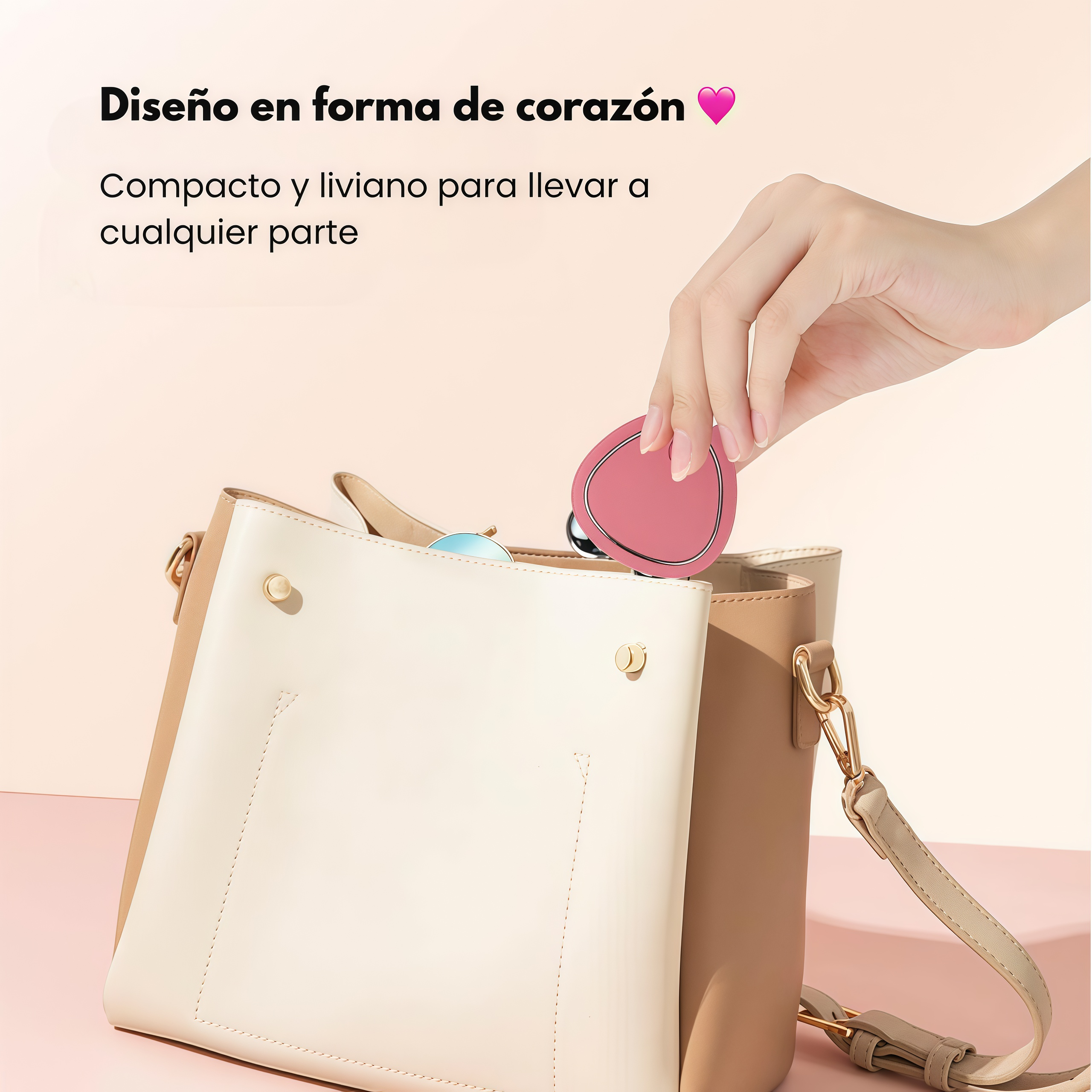 Masajeador facial con microcorriente