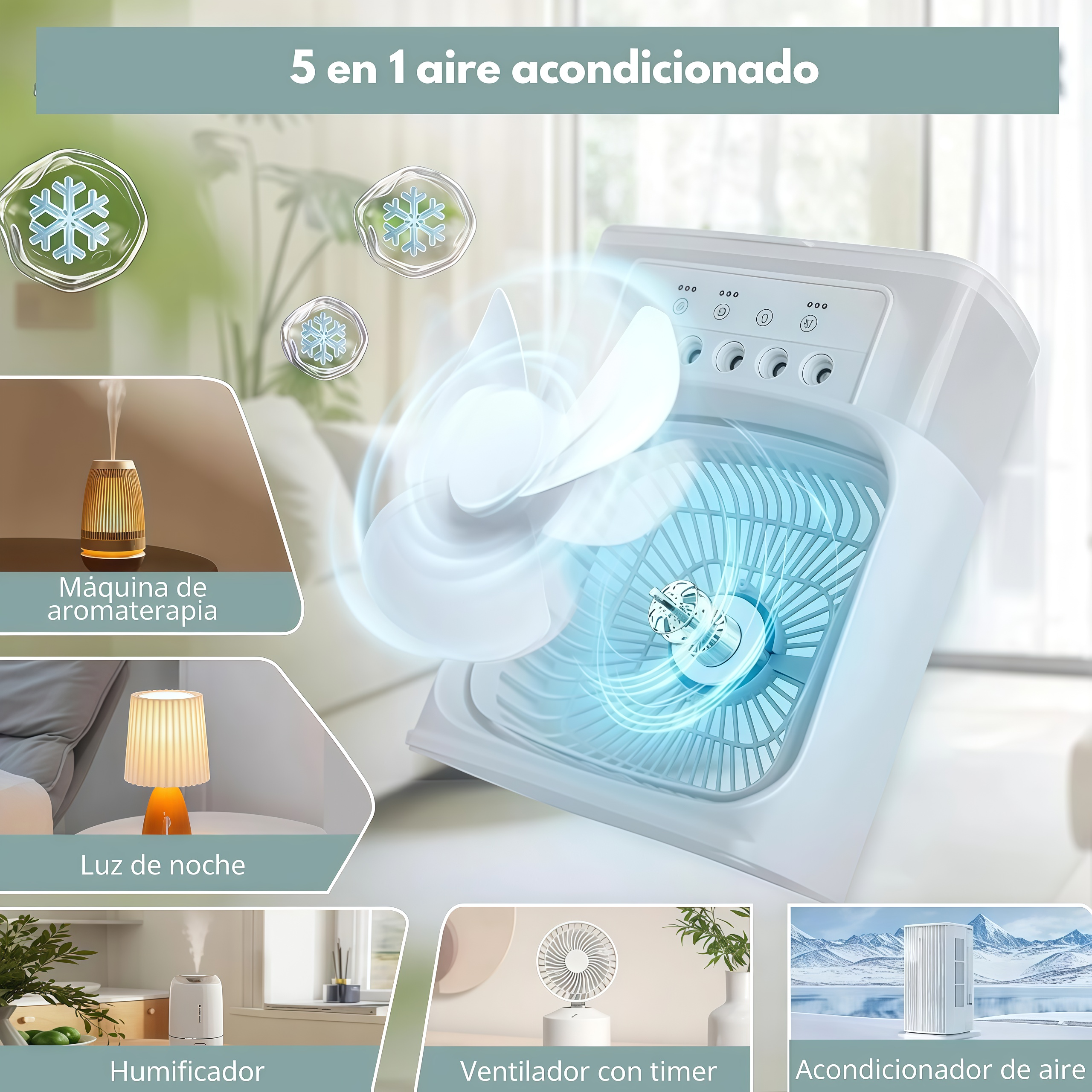 Mini ventilador humidificador