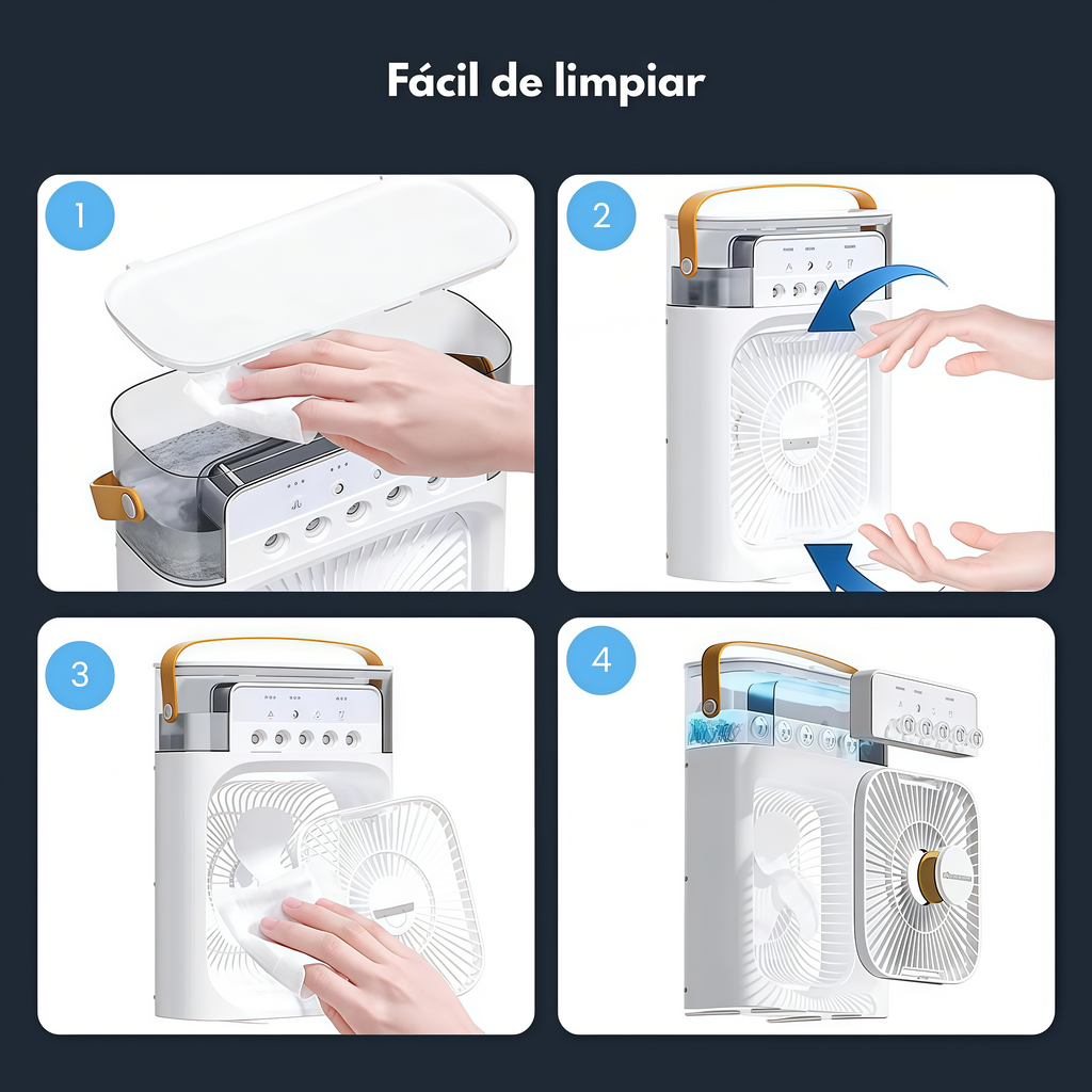 Mini ventilador humidificador