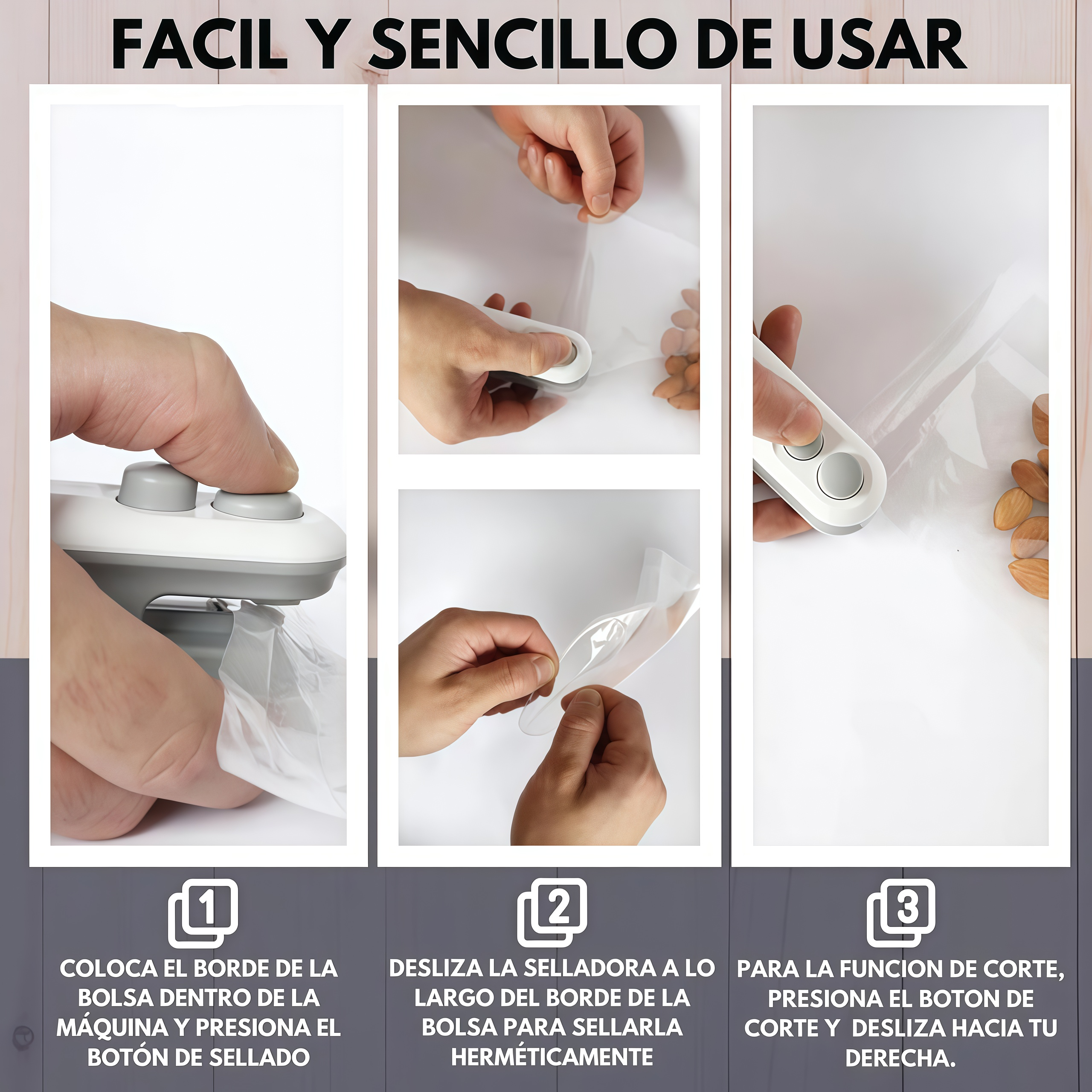 Mini sellador de bolsas